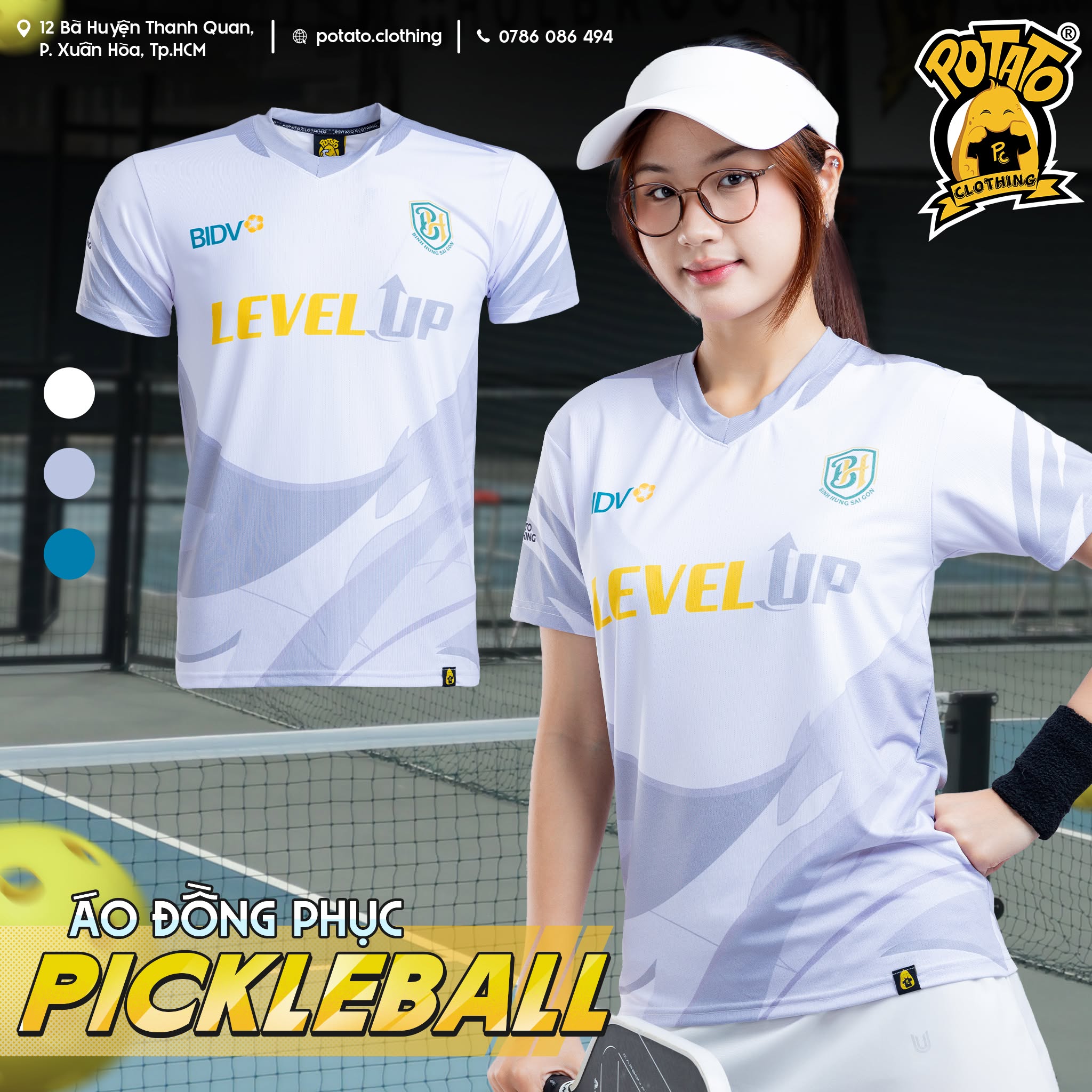 Đồng phục áo thun thể thao cổ tròn mẫu 13 tại Potato Clothing