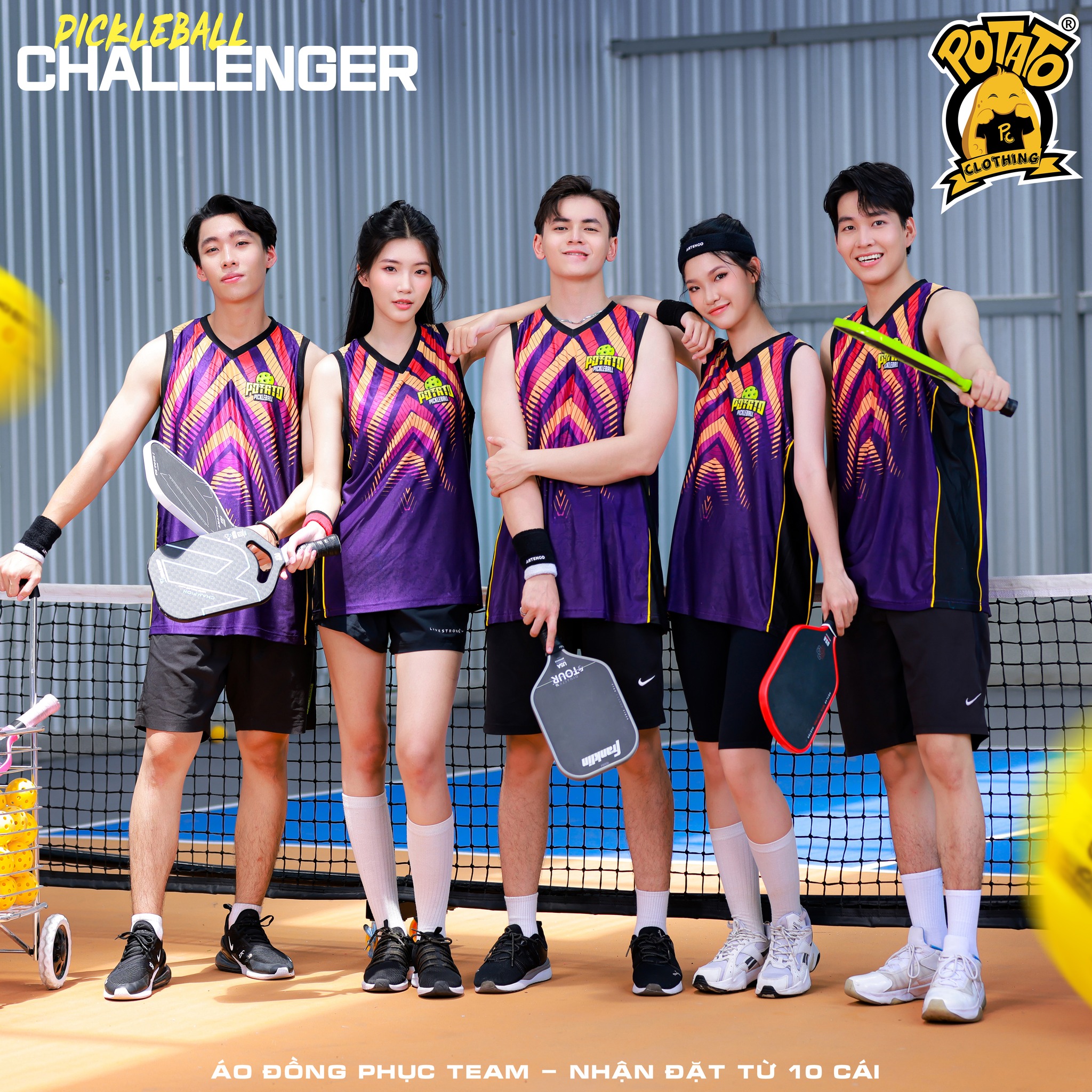 Pickleball Challenger tím Potato Clothing