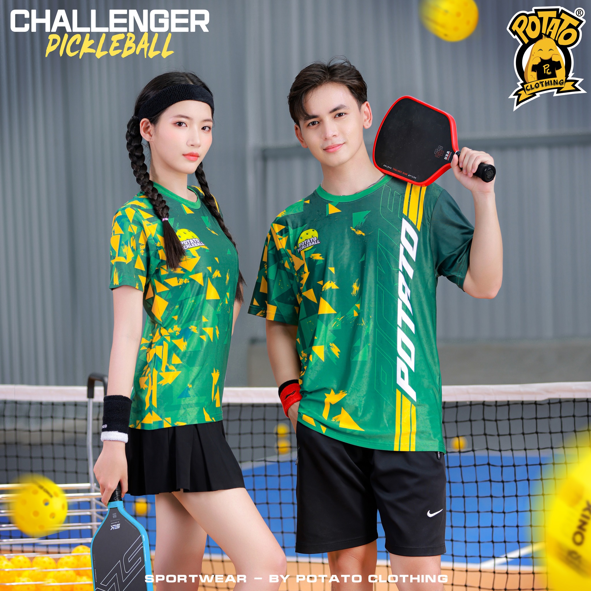 Pickleball Challenger xanh lá Potato Clothing