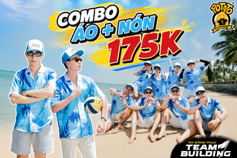 Combo áo và nón team building Potato Clothing 175K
