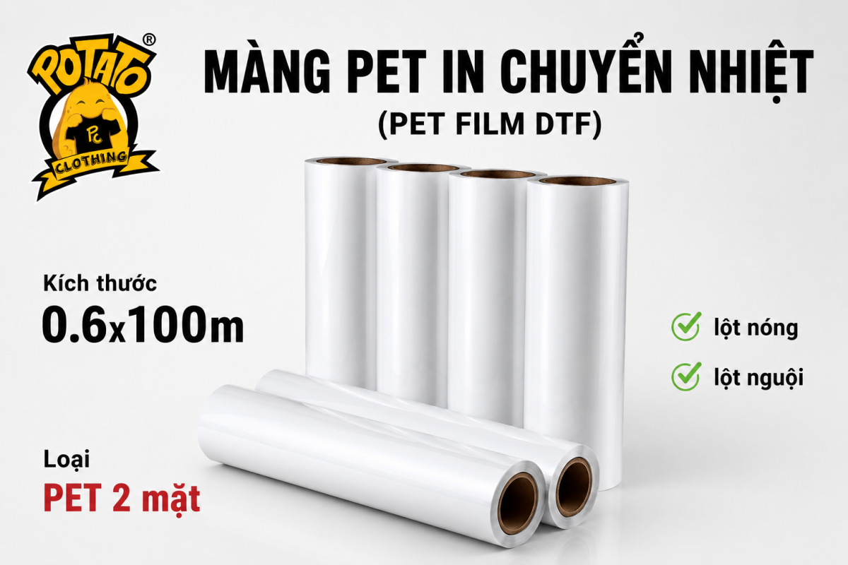 Tấm màng PET dùng trong in chuyển nhiệt áo thun