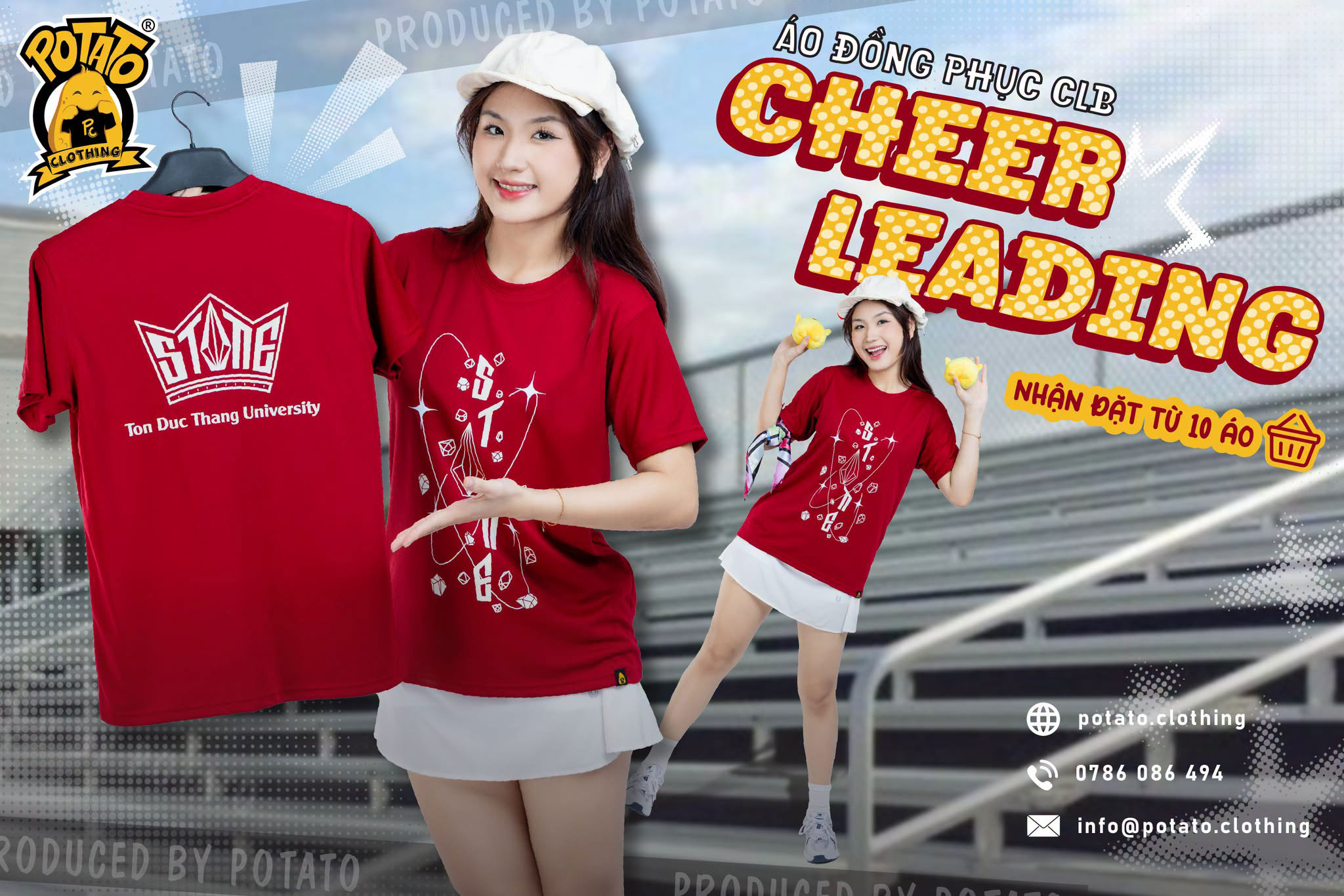 CLB Cheerleading Stone Đại học Tôn Đức Thắng mặc áo thun đồng phục văn nghệ