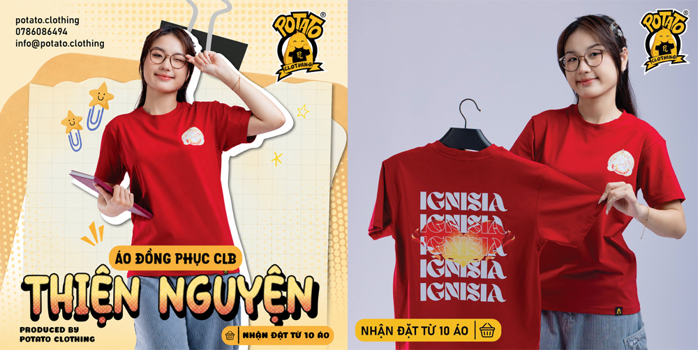 CLB Ignisia mặc áo thun đồng phục thiện nguyện