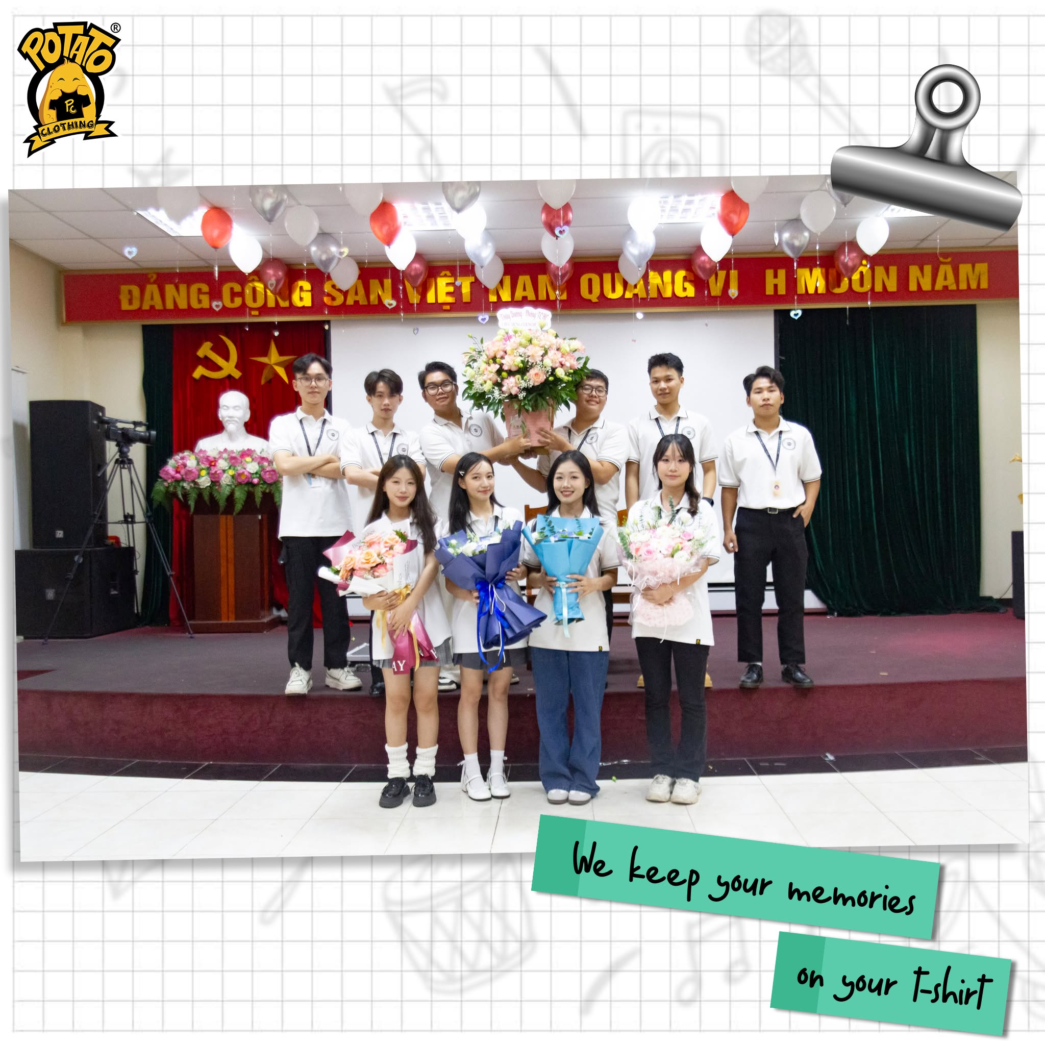 Feedback đồng phục áo polo CLB Nghệ thuật Học viện Tòa án màu trắng - ảnh 3