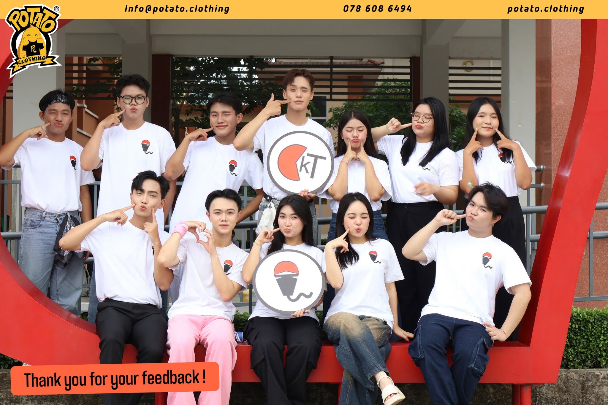 Feedback đồng phục áo thun CLB Văn nghệ Xung kích CKT màu trắng - ảnh 3