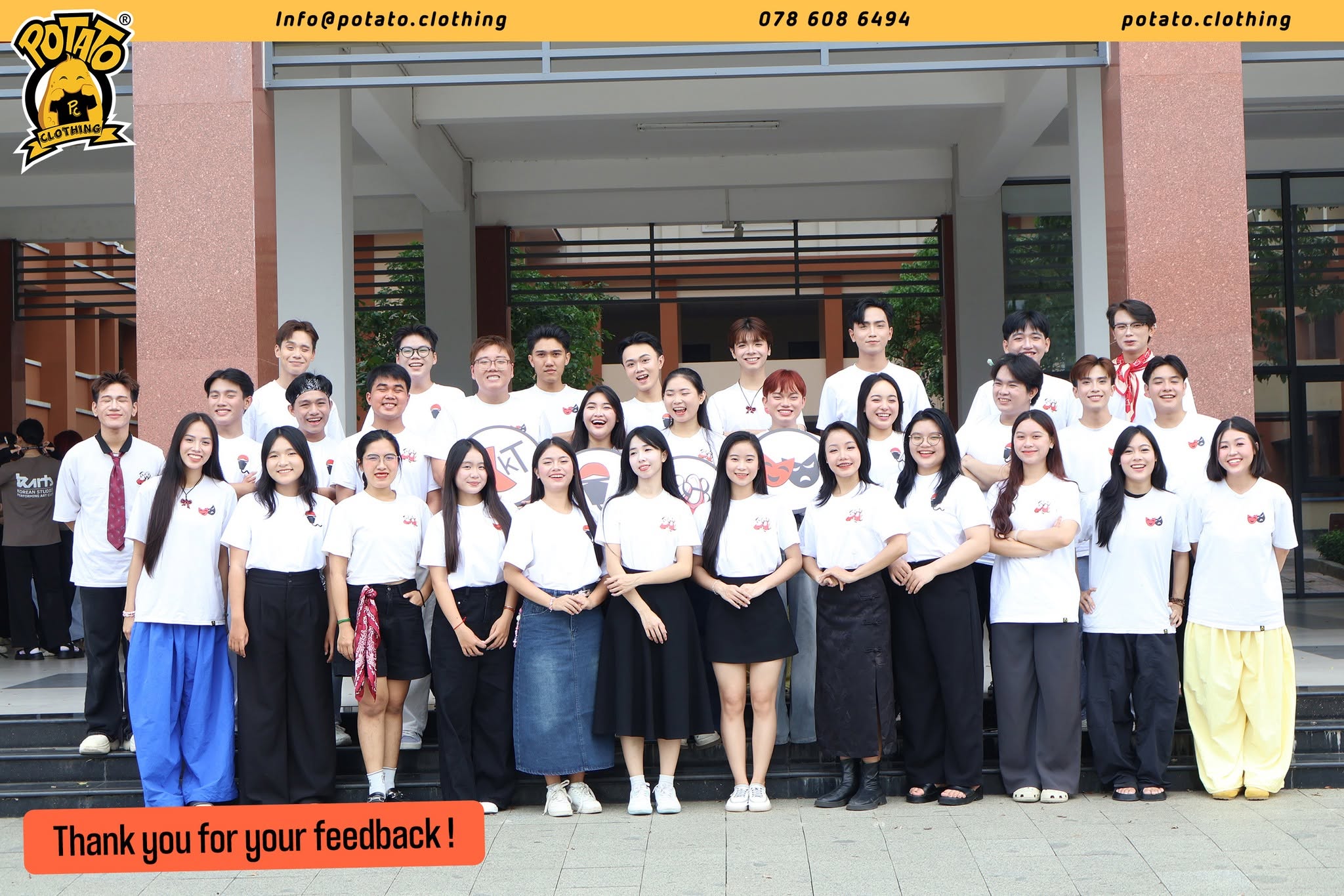 Feedback đồng phục áo thun CLB Văn nghệ Xung kích CKT màu trắng - ảnh 2