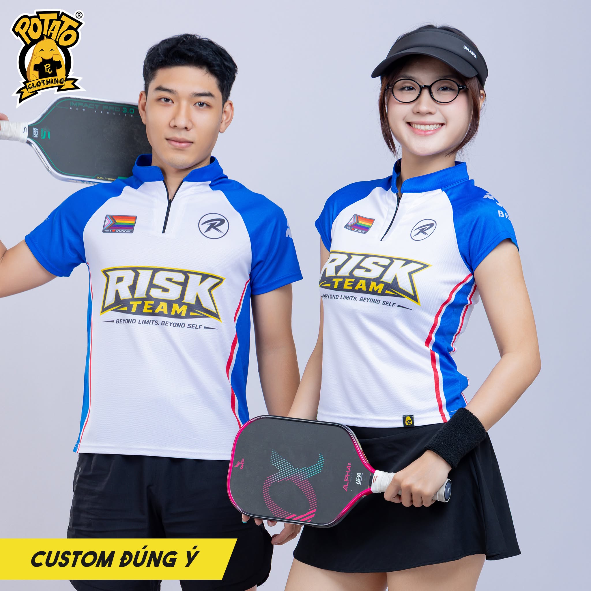 Đồng phục áo thun thể thao cổ trụ mẫu 8 tại Potato Clothing