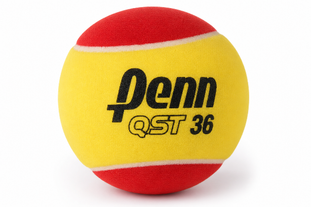 Bóng Penn QST 36 foam tennis đỏ vàng dành cho trẻ em — thay thế tạm thời bóng TYPTI