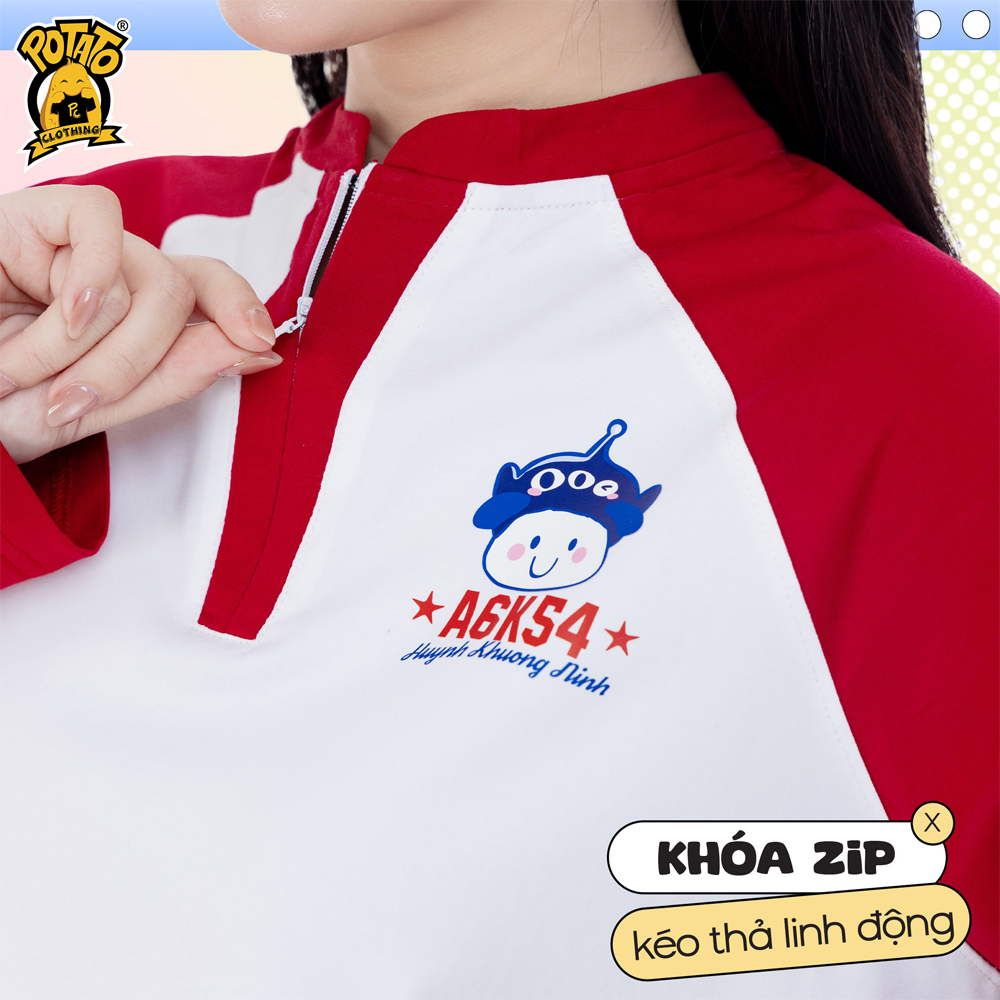 Chi tiết khóa kéo zippy áo lớp Classzip