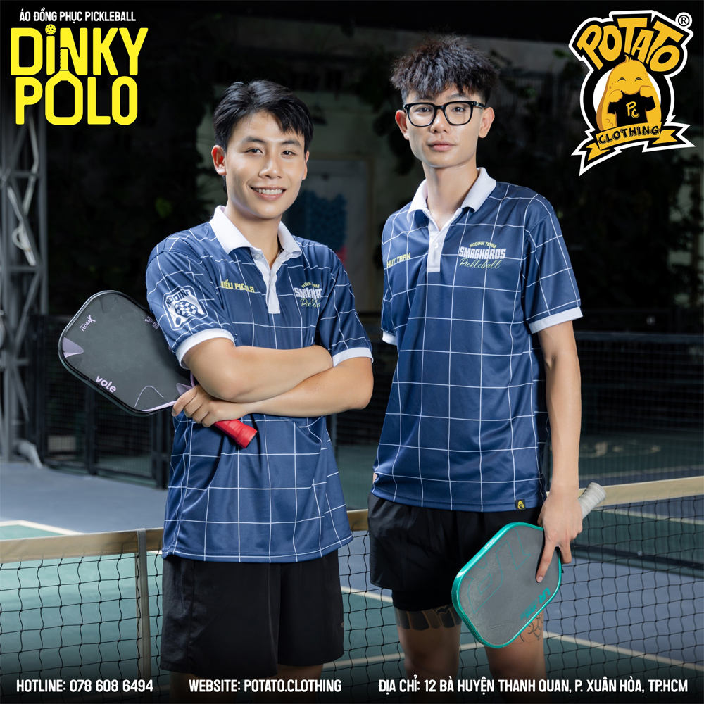 Chất liệu vải mè thoáng khí nhanh khô đồng phục Dinky Polo