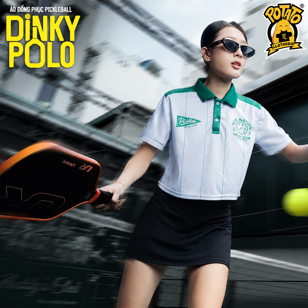 Áo Polo PickNation Social Club mặt sau sọc xanh