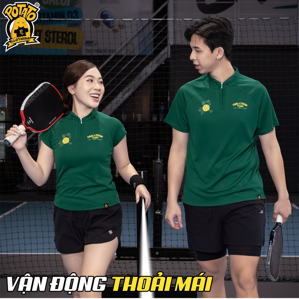 Ảnh thực tế BST Sporty Zip trên sân pickleball 5