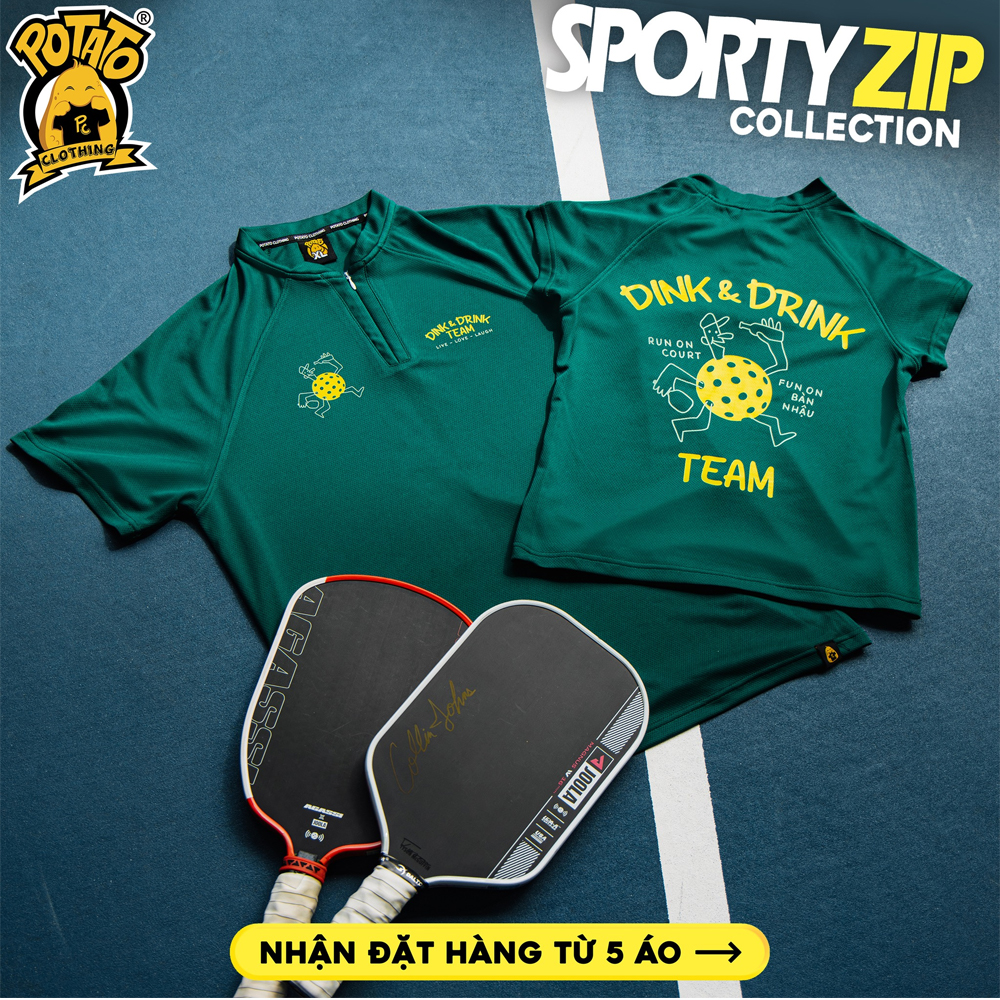 Ảnh thực tế BST Sporty Zip trên sân pickleball 6