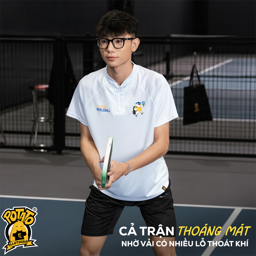 Chất liệu vải mè siêu thoáng khí của đồng phục Sporty Zip