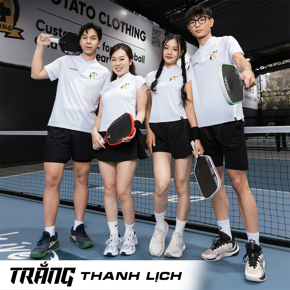 Áo Sporty Zip màu trắng thanh lịch - mặt trước