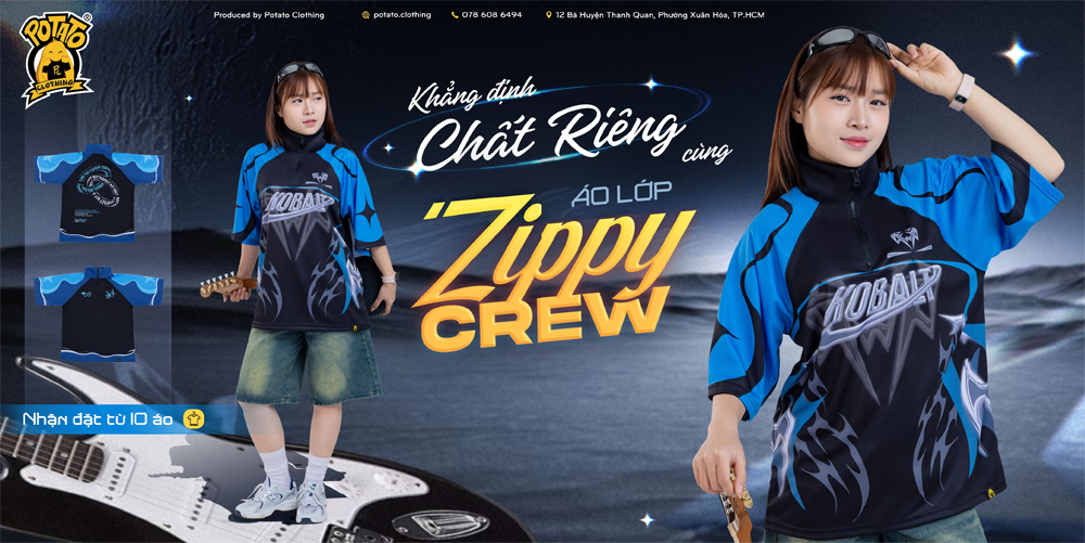 Áo lớp zippy polo mẫu 1