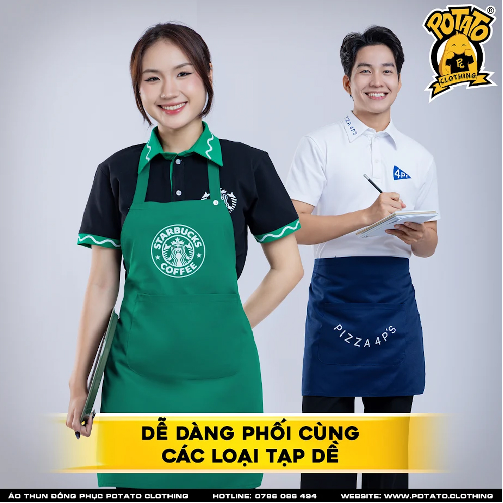 Combo đồng phục F&B phù hợp nhà hàng cafe tiệm bánh
