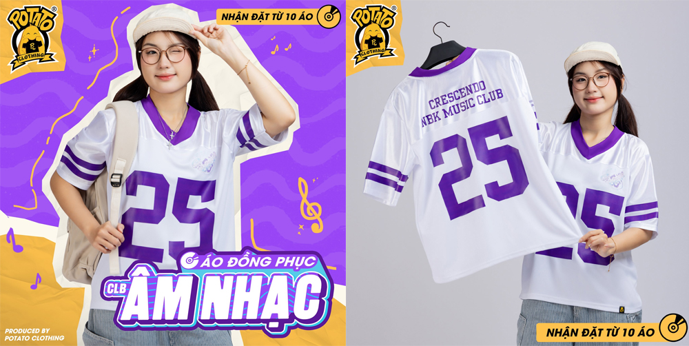 Mẫu áo đồng phục CLB tại Potato Clothing