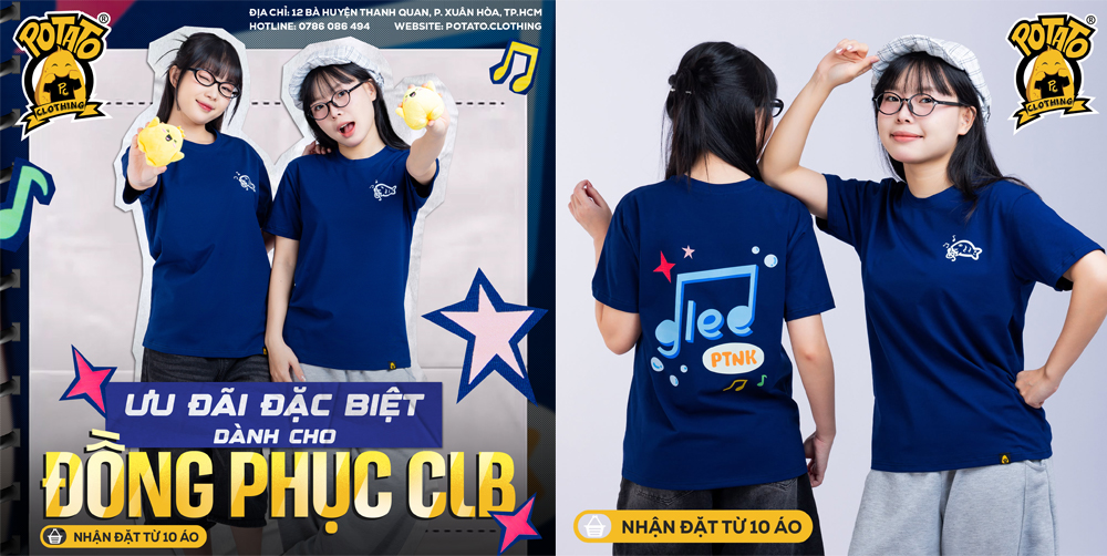 Mẫu áo đồng phục CLB tại Potato Clothing