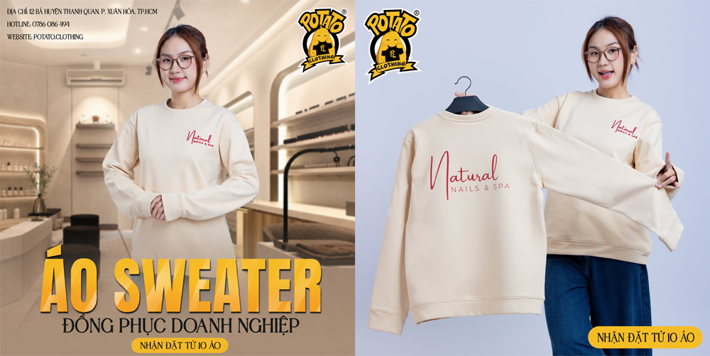 Đồng phục sweater Natural nail & spa