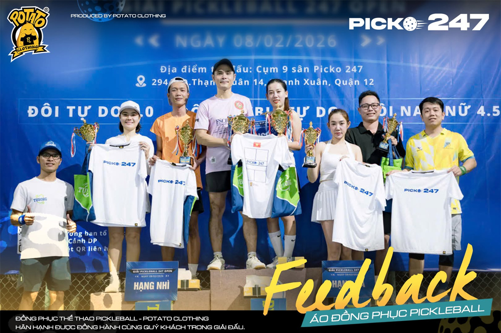 Pickleball 247 Open – Potato Clothing tài trợ