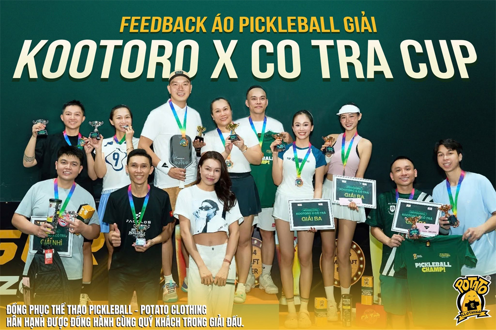 Pickleball Kootoro x Cô Trà Cup – Potato Clothing tài trợ trang phục