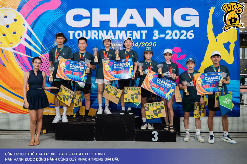 Pickleball CHANG Tournament 3 2026 – Potato Clothing tài trợ