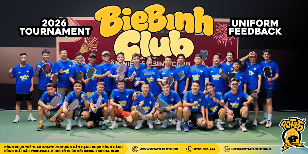 Pickleball Tân Niên Biebinh Club – Potato Clothing tài trợ