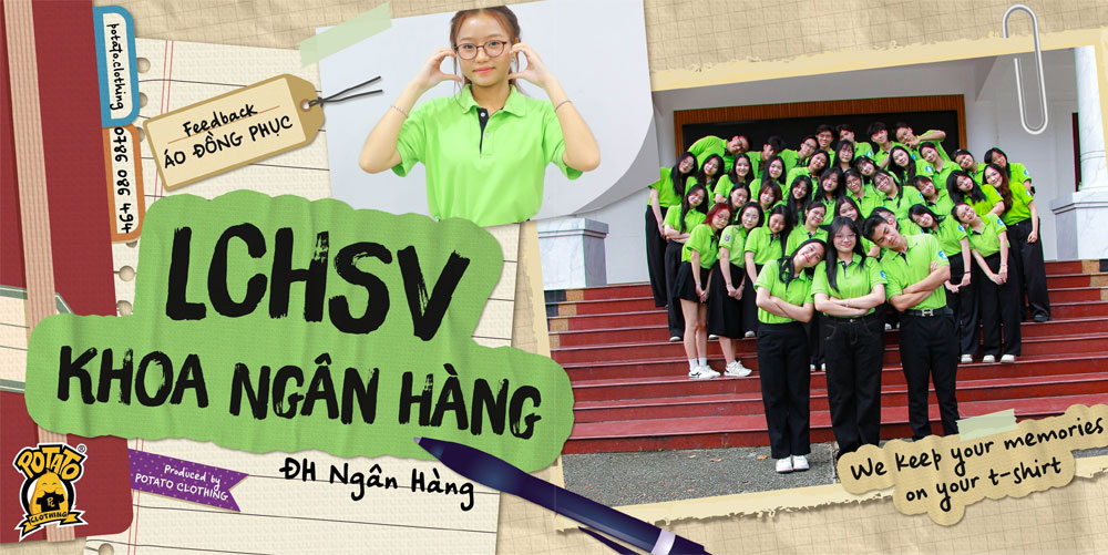 Feedback đồng phục áo polo LCHSV Khoa Ngân hàng ĐH Ngân hàng màu xanh lá - ảnh 1