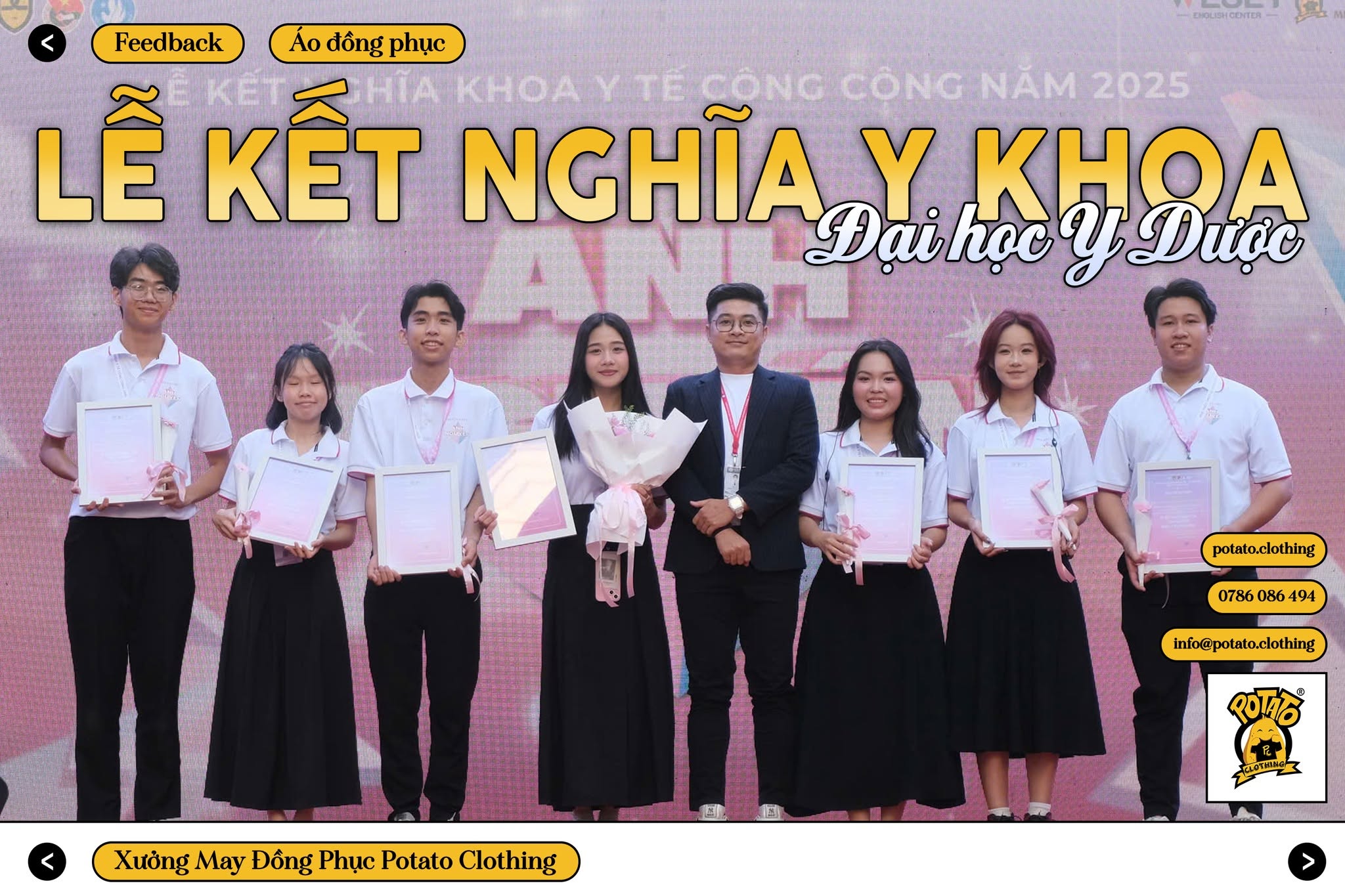 Feedback đồng phục áo polo Lễ Kết nghĩa Khoa Y tế Công cộng màu trắng - ảnh 1