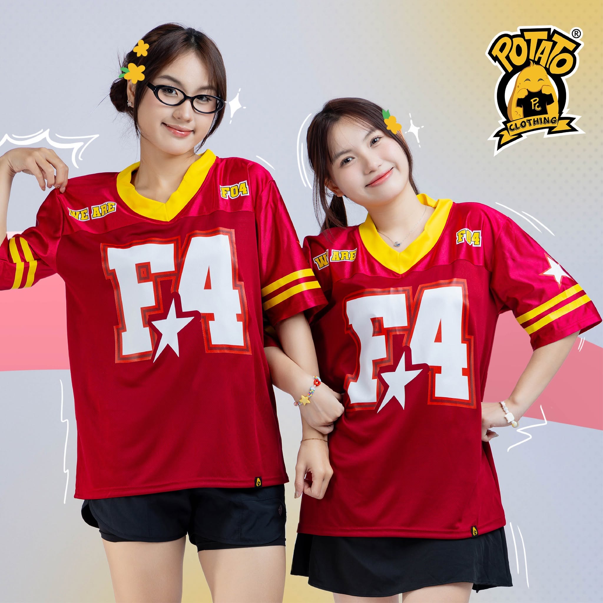 Áo lớp màu đỏ mẫu 3