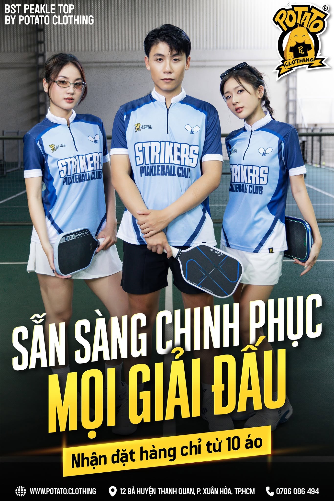 Áo thể thao Strikers màu xanh dương - ảnh 1