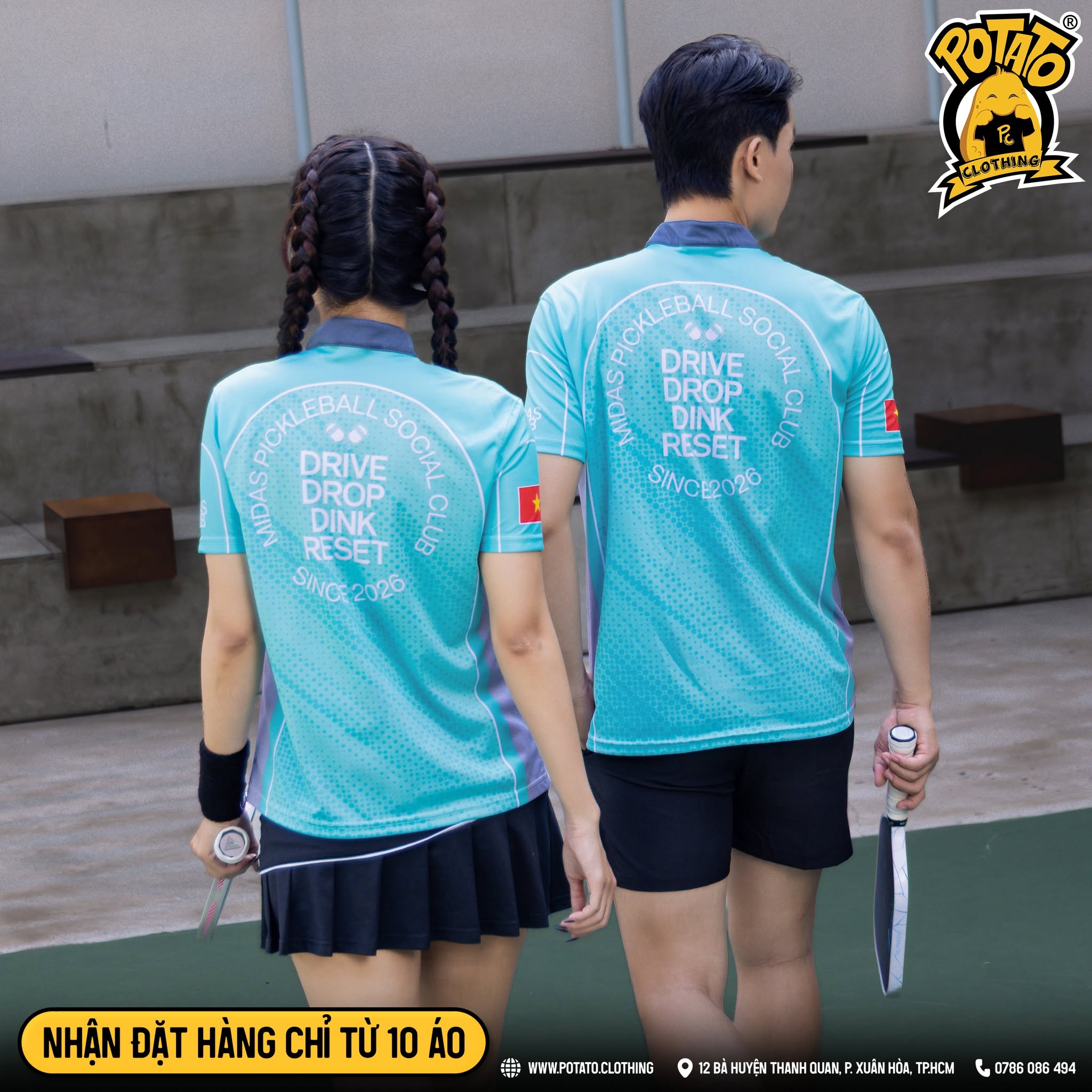 Áo thể thao Midas Club màu xanh ngọc - ảnh 3