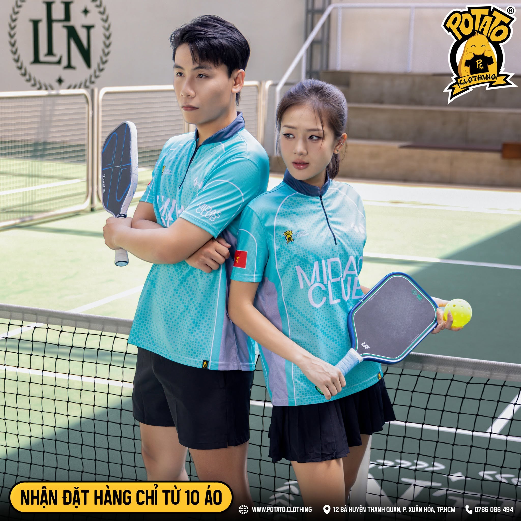 Áo thể thao Midas Club màu xanh ngọc - ảnh 4