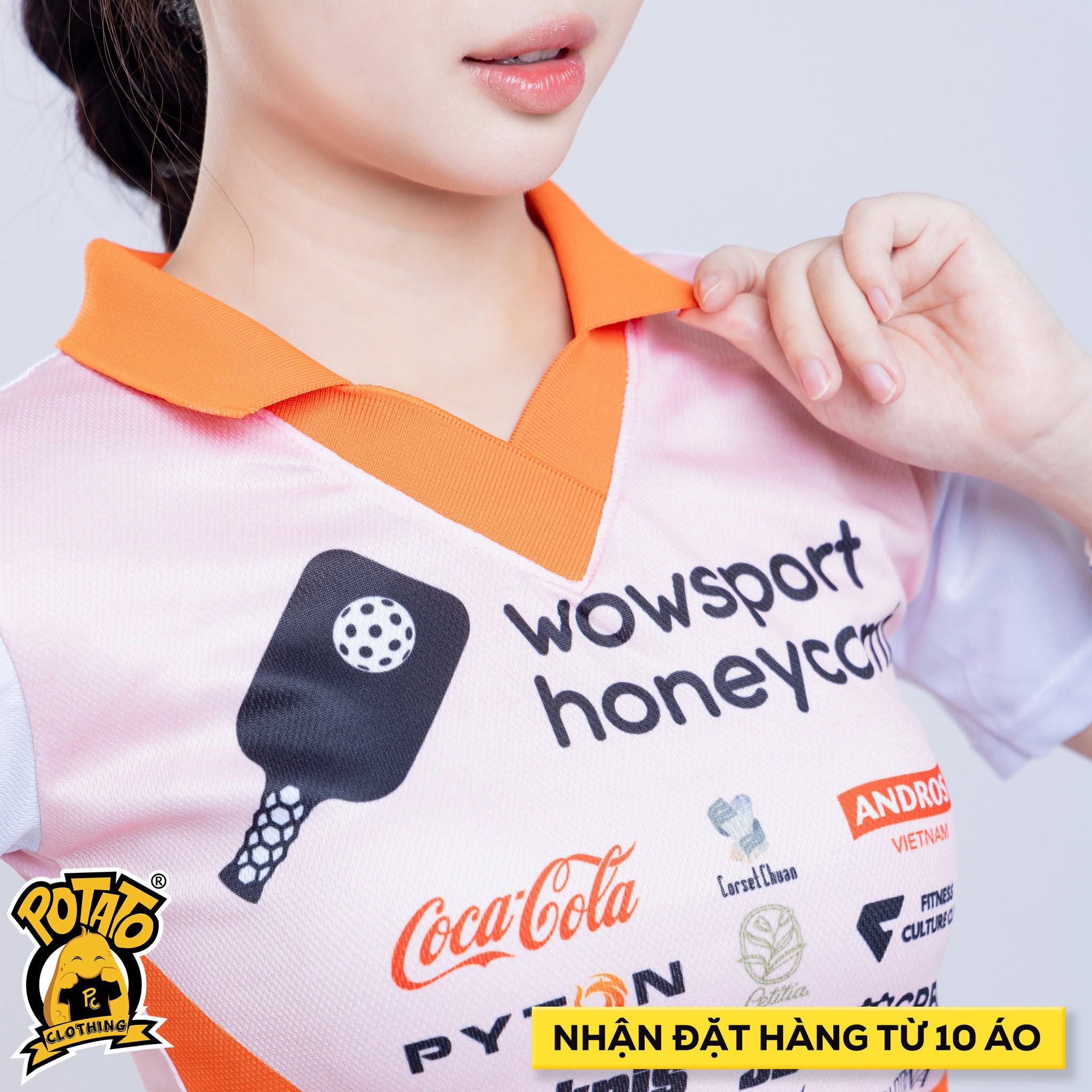 Áo polo dáng ôm - màu 3 mặt sau tại Potato Clothing