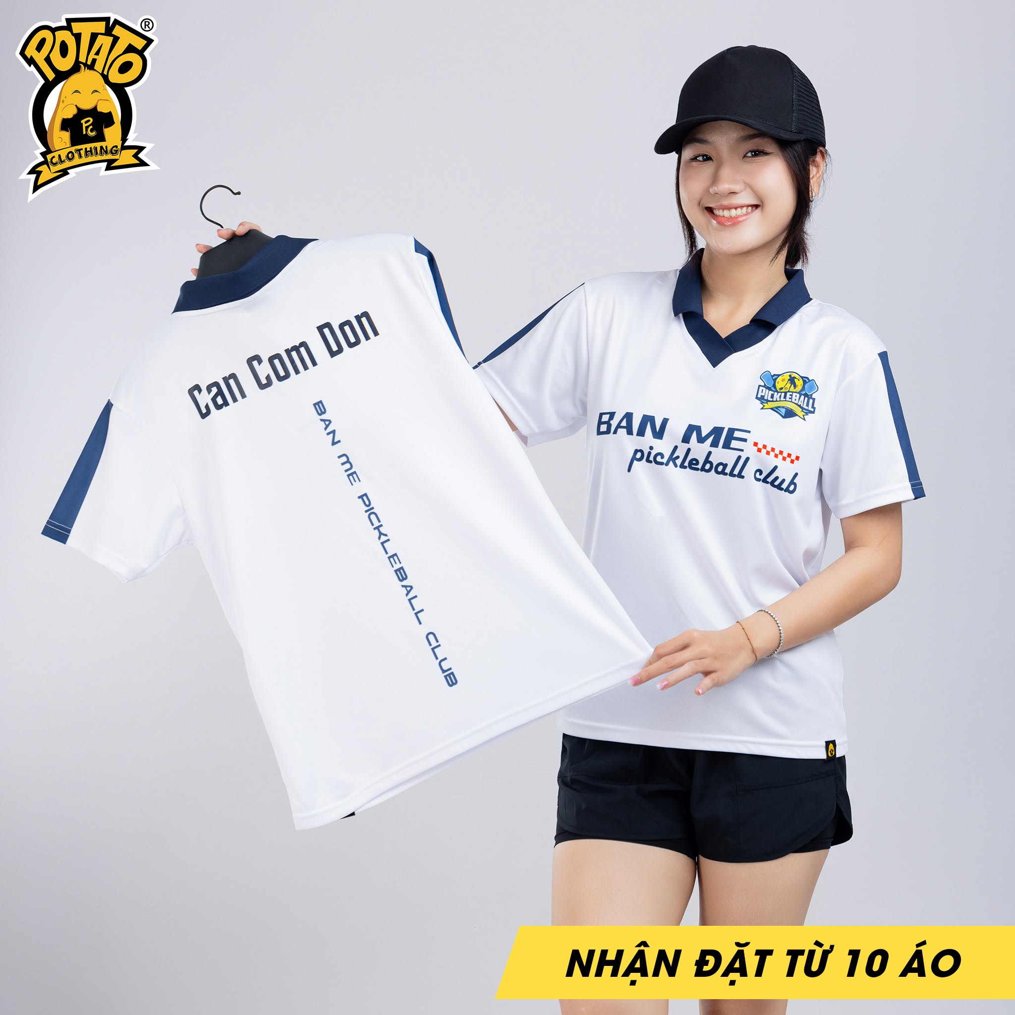 Áo polo unisex cổ bẻ không nút - màu 1 tại Potato Clothing