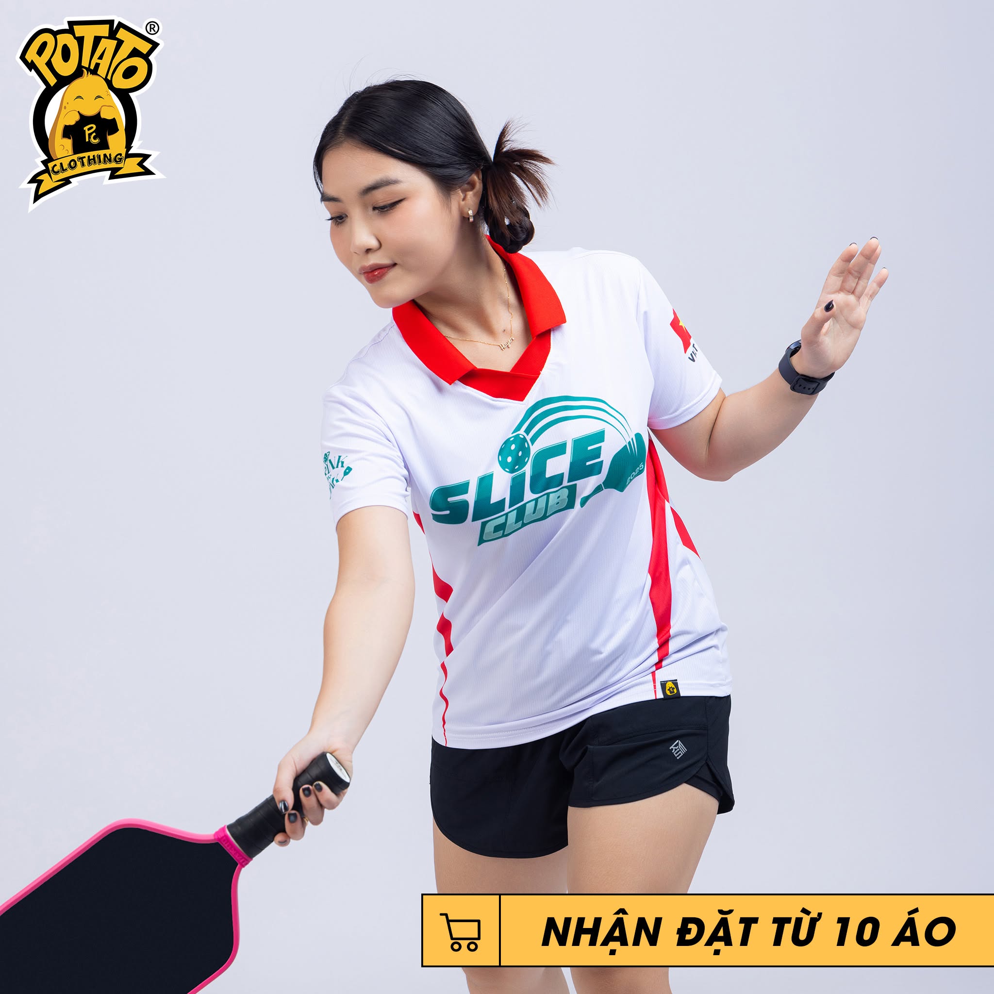 Áo polo unisex cổ bẻ không nút - màu 4 tại Potato Clothing