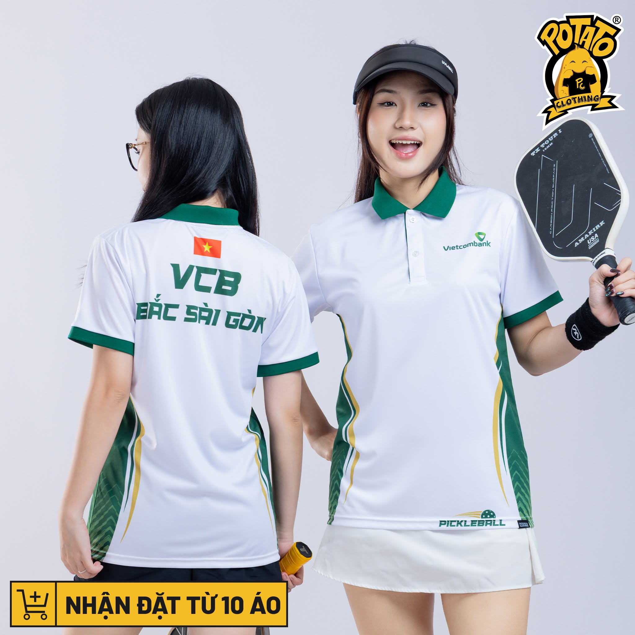Áo polo unisex cổ bẻ có nút - màu 2 tại Potato Clothing