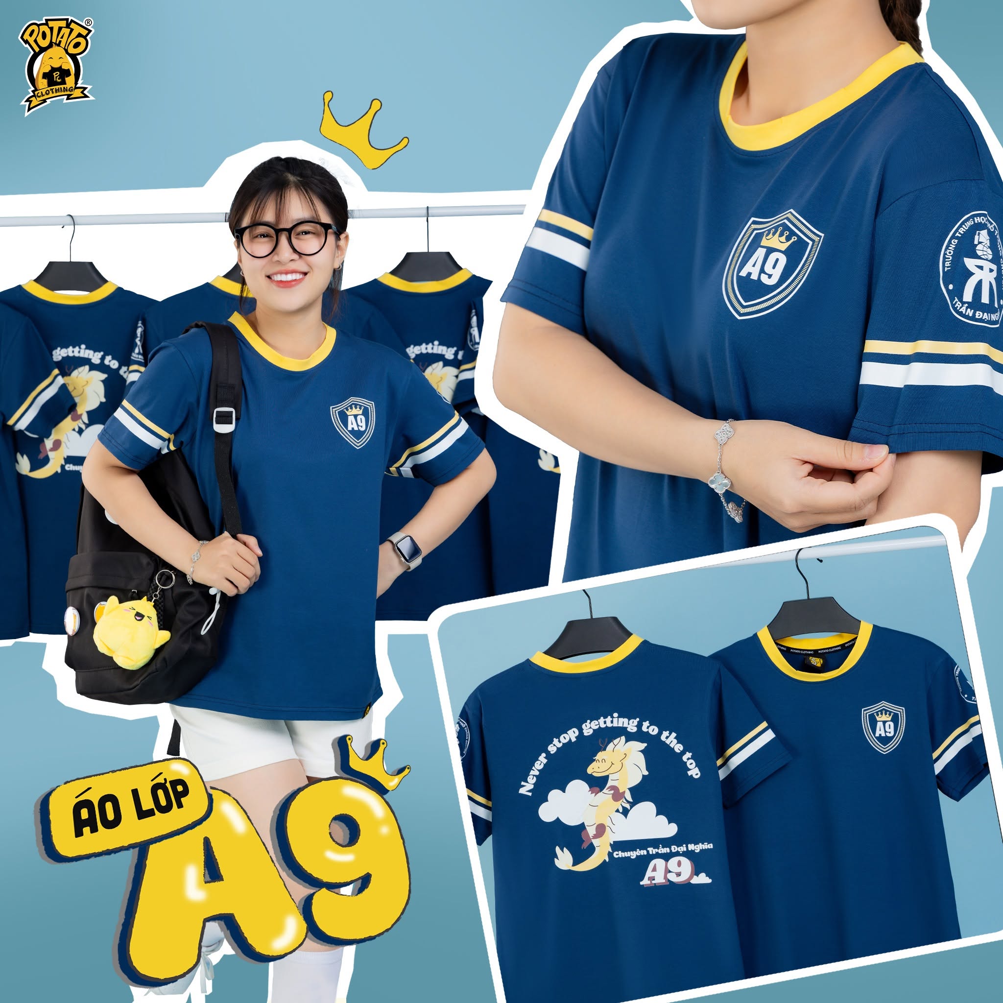 Mẫu áo lớp thiết kế slogan