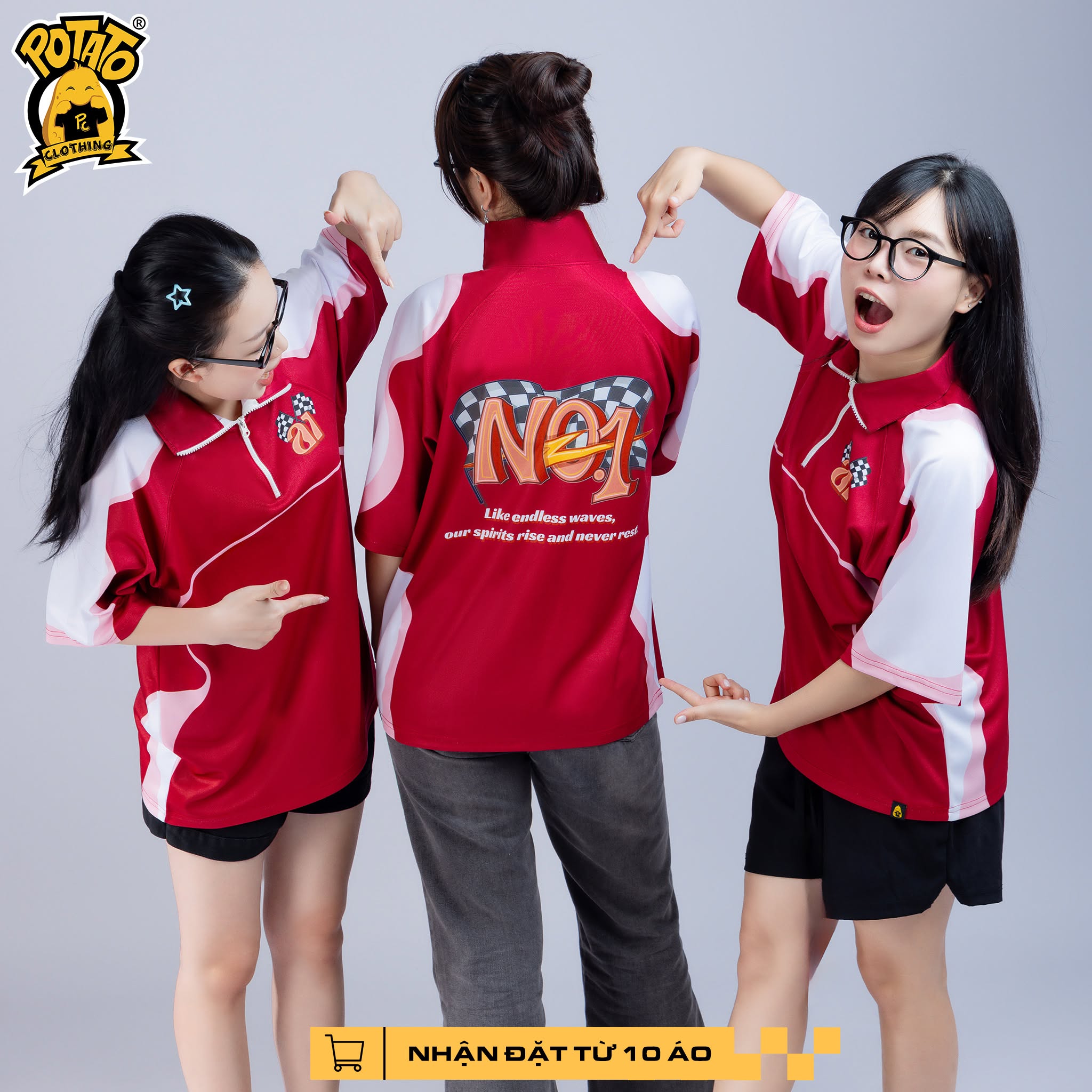 Mẫu áo lớp phong cách thể thao