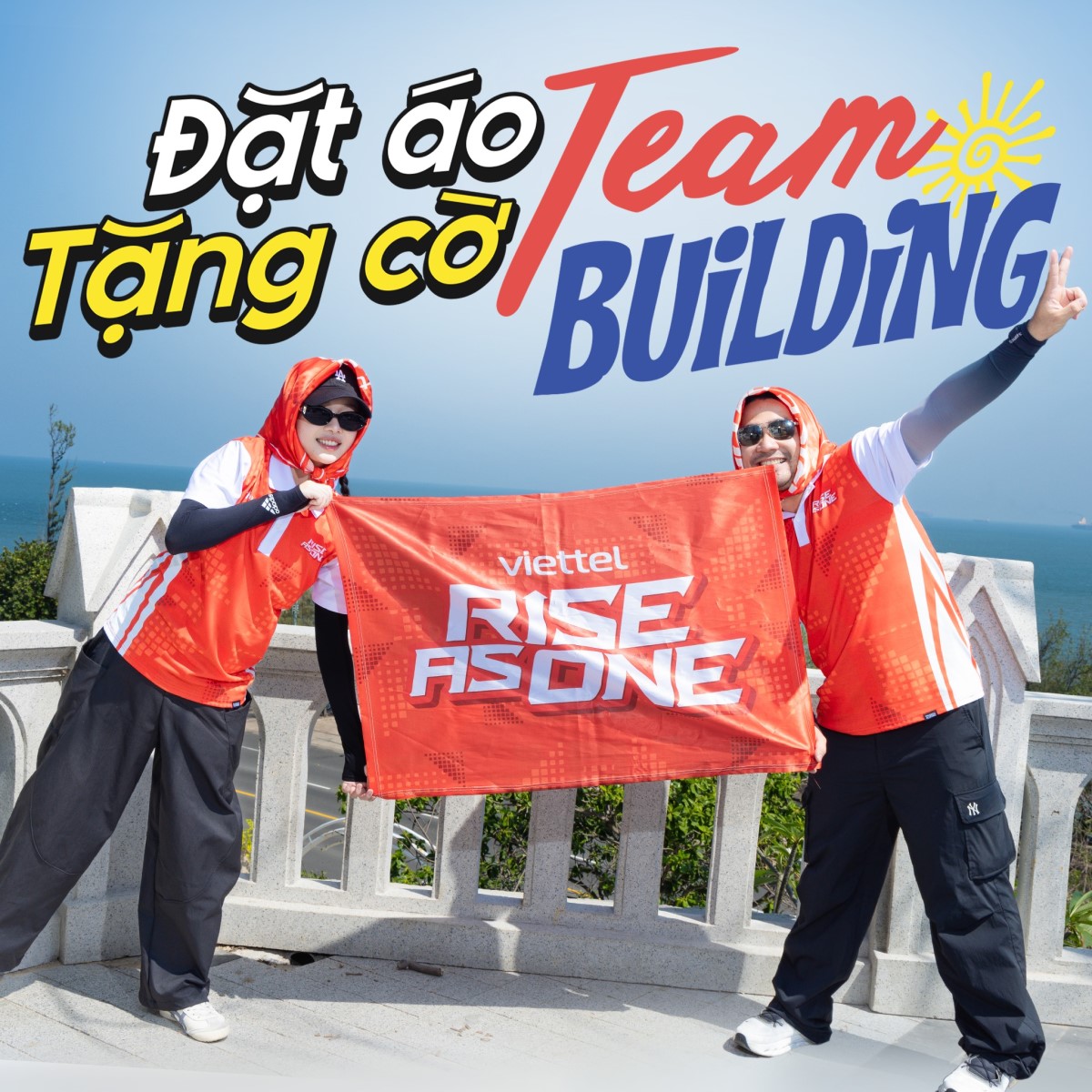 Đặt áo team building tặng cờ Potato Clothing