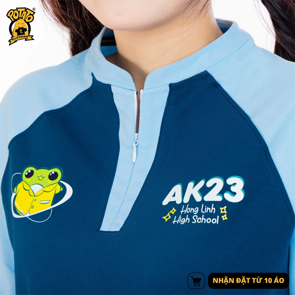 Áo thun cổ khóa kéo tại Potato Clothing
