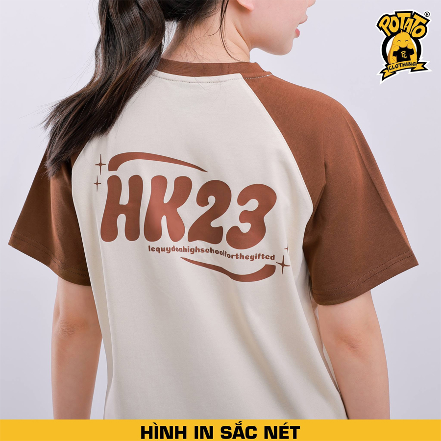 Áo lớp màu kem phối nâu