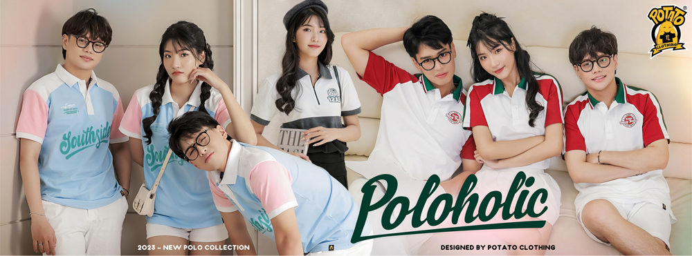 BST áo lớp Poloholic vai raglan phối màu hài hòa