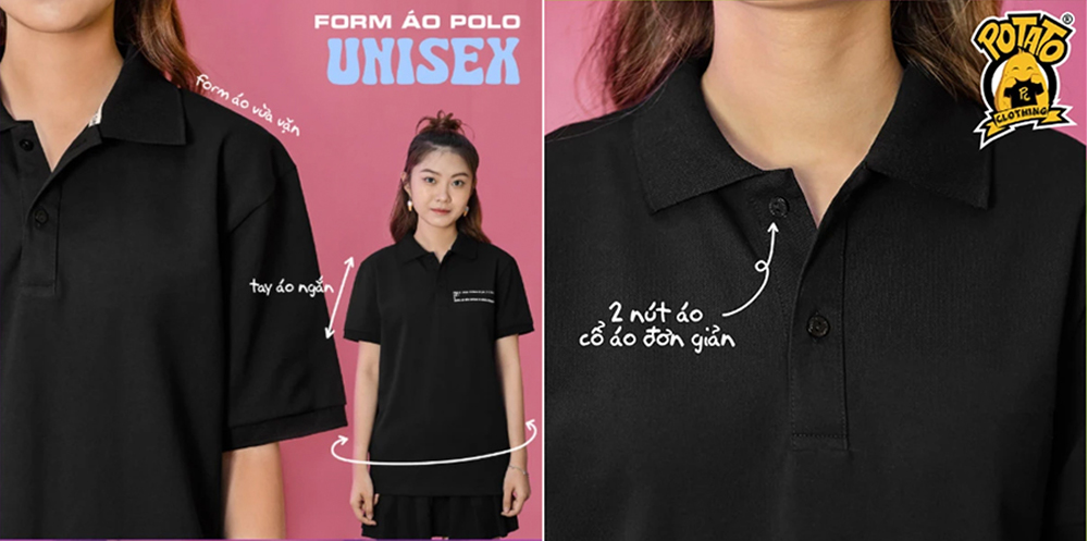 Form áo lớp polo unisex phù hợp mọi vóc dáng