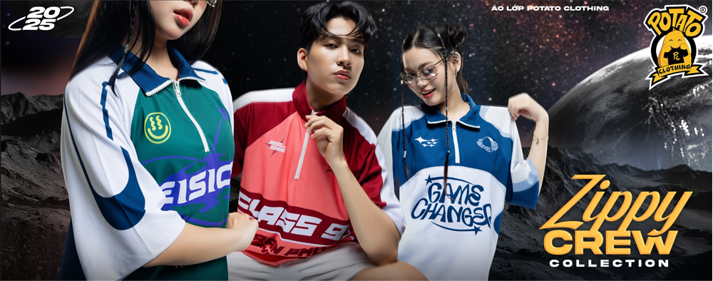 BST áo lớp polo Zippy Crew Potato Clothing