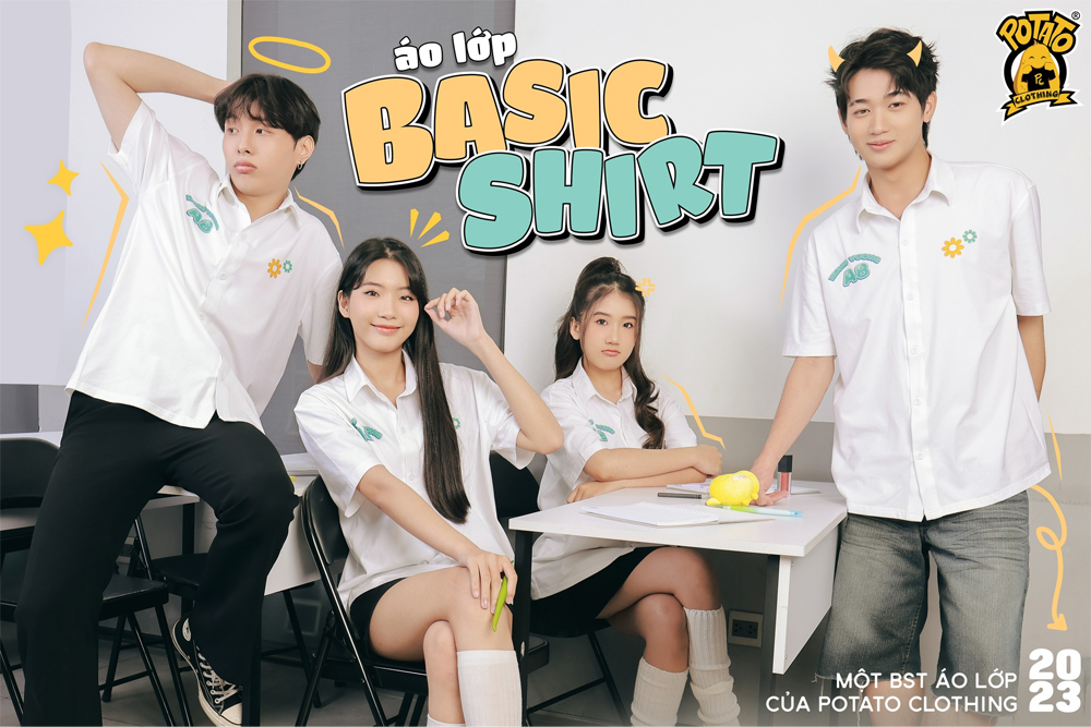 BST áo lớp sơ mi Basic Potato Clothing