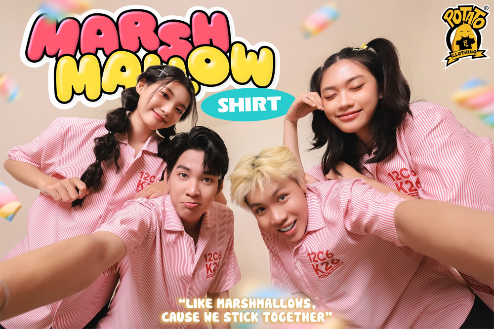 BST áo lớp sơ mi Marshmallow Potato Clothing
