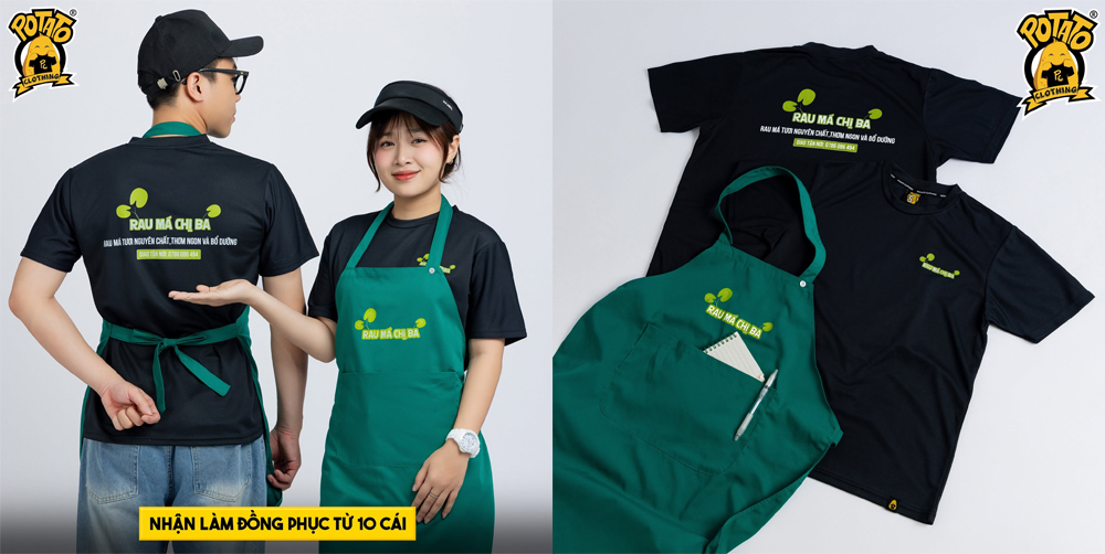 Combo đồng phục F&B Rau Má Chị Ba