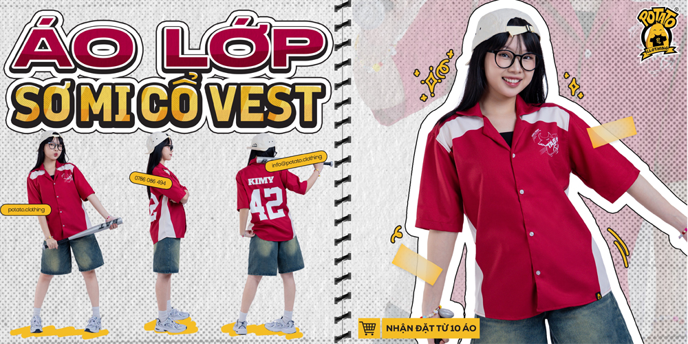 Áo sơ mi lớp in chuyển nhiệt mẫu 7
